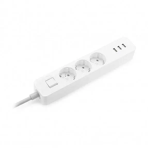Удлинитель XiaomiXiaomi Power Strip 3 розетки + 3 USB XMCXB04QM White (NRB4030GL) - фото 3