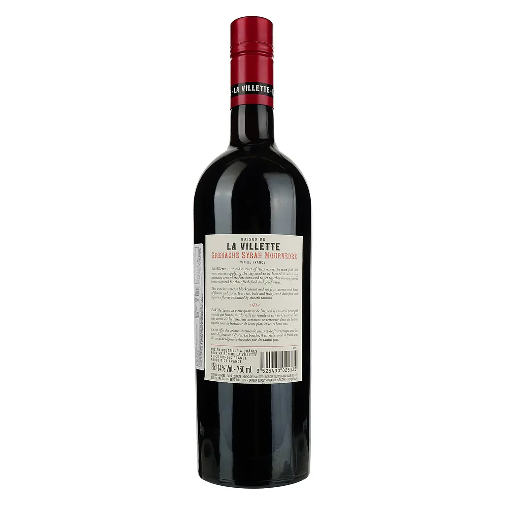 Вино Badet Clement La Villette Grenache Syrah Mourvedre, червоне, сухе, 13%, 0,75 л (8000015862077) - фото 2