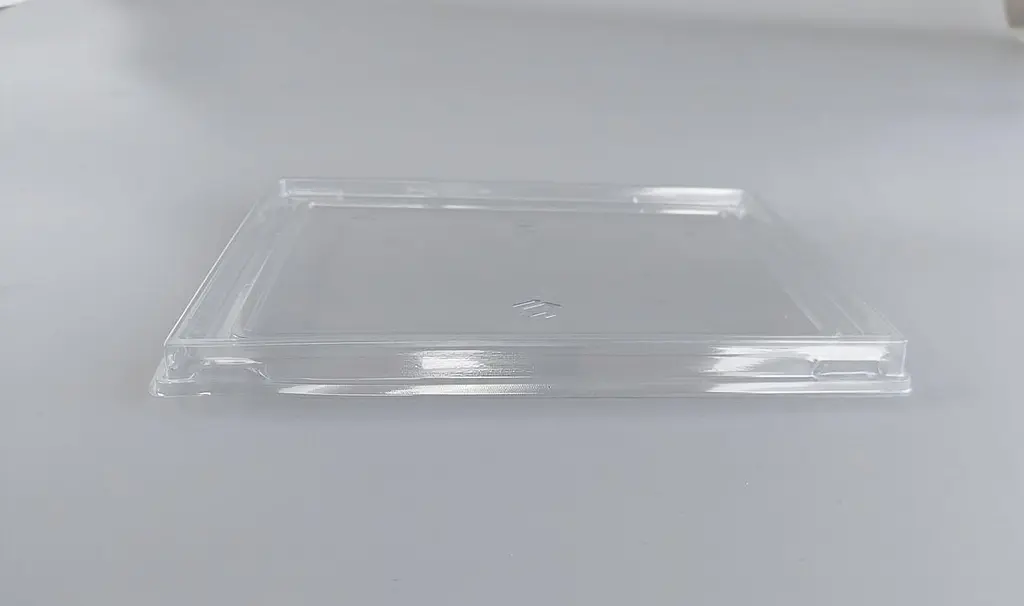 Кришка PET 150×100 мм прозора для крафтового контейнера одноразова прямокутна кришка для упаковки їжі - фото 2