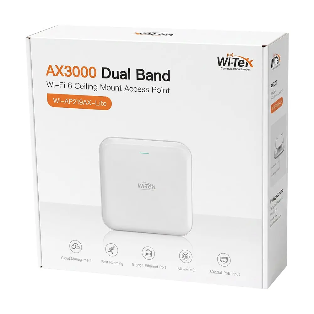 Точка доступу WiFi 6 Wi-Tek WI-AP219AX-Lite V2 дводіапазонна гігабітна (73-00266) - фото 7