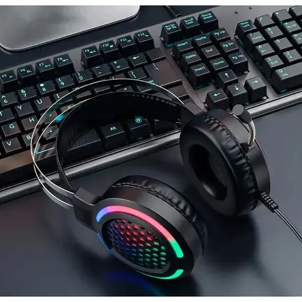 Ігрові геймерські навушники Hoco Gaming ESD03 з мікрофоном і LED підсвіткою - фото 3
