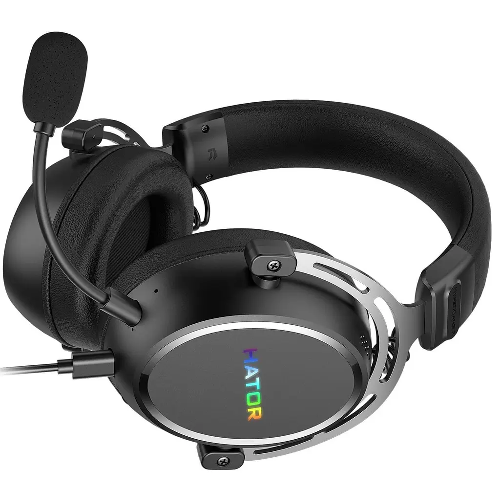 Ігрова гарнітура HATOR Hypergang 3 Hi-Res USB7.1 Black (ESH50) - фото 3