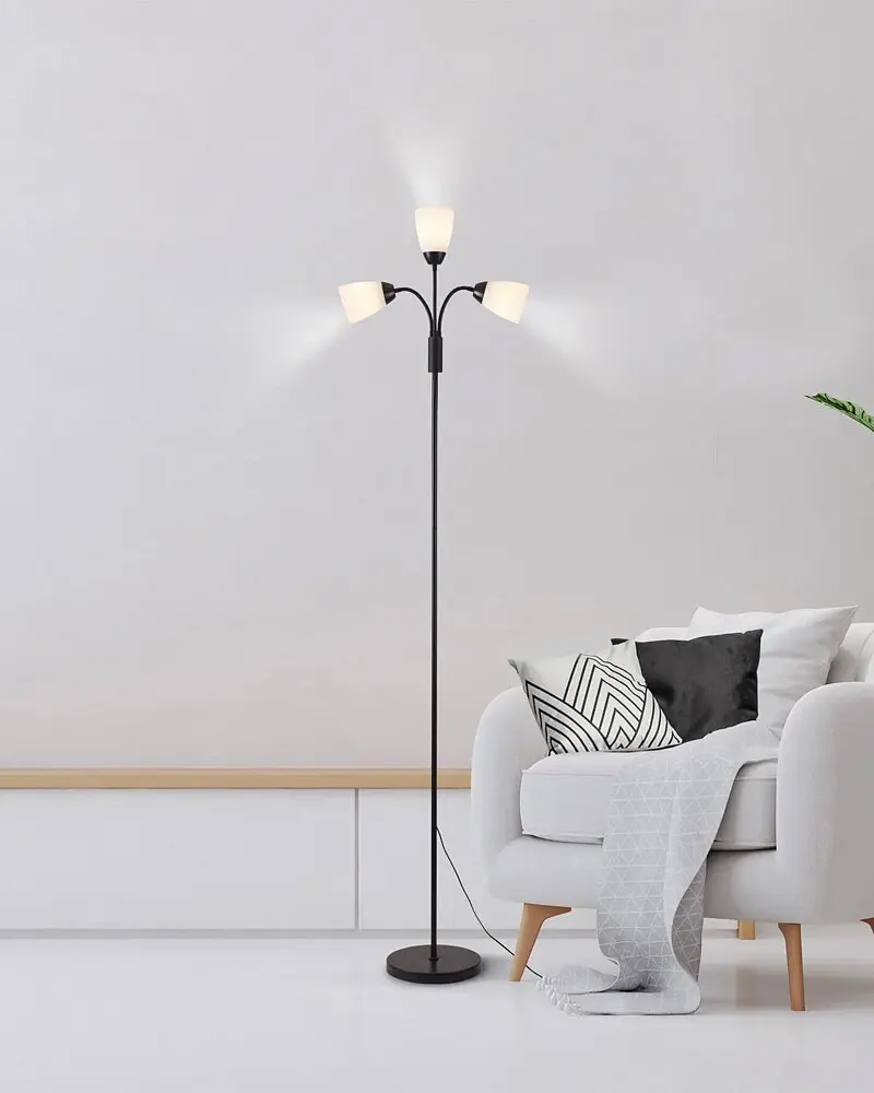 Торшер Goldlux 330673 Tulip E27 3x20W IP20 чорний - фото 2