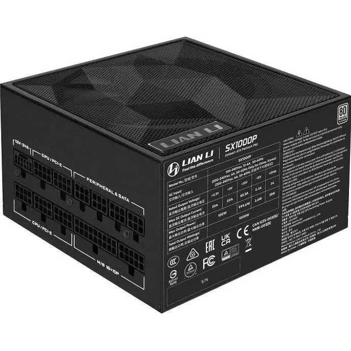 Блок живлення Lian Li SX1000P 1000W Black (G9P.SX1000P.B000.EU) [176722] - фото 4