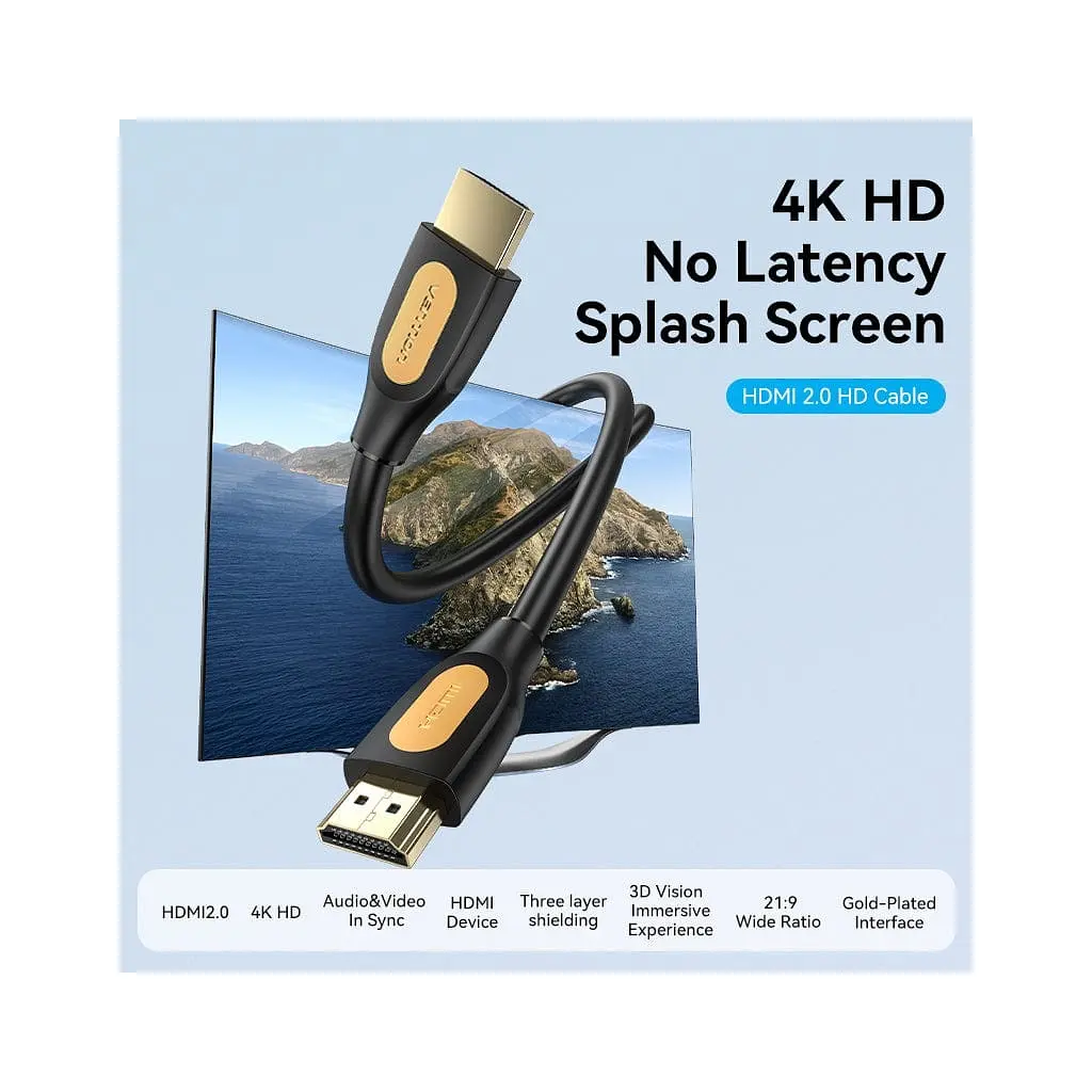 Кабель мультимедійний HDMI M to HDMI M 1.5m 4K60Hz black Vention (ALIBG) - фото 2