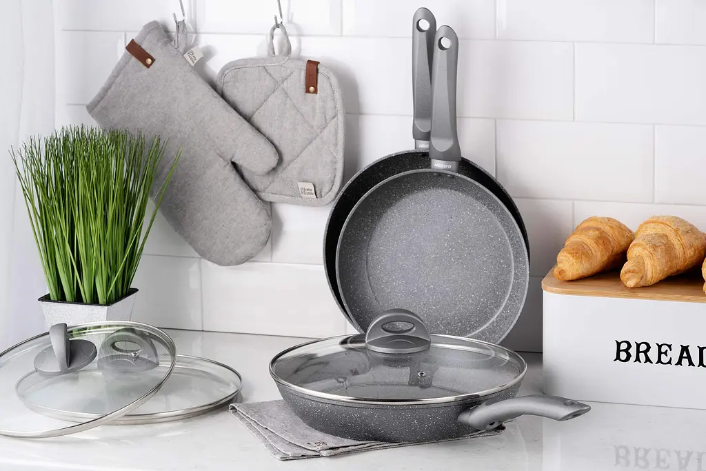 ARDESTO Сковорідка Gemini Gourmet з кришкою 26 см, сірий, алюміній - фото 2