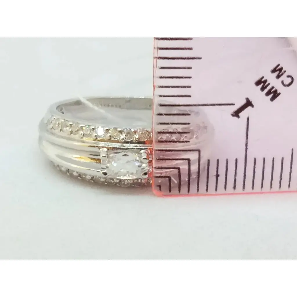 Срібне кільце Харківська ювелірна фабрика з фіанітами. 14571-Р 16 - фото 6