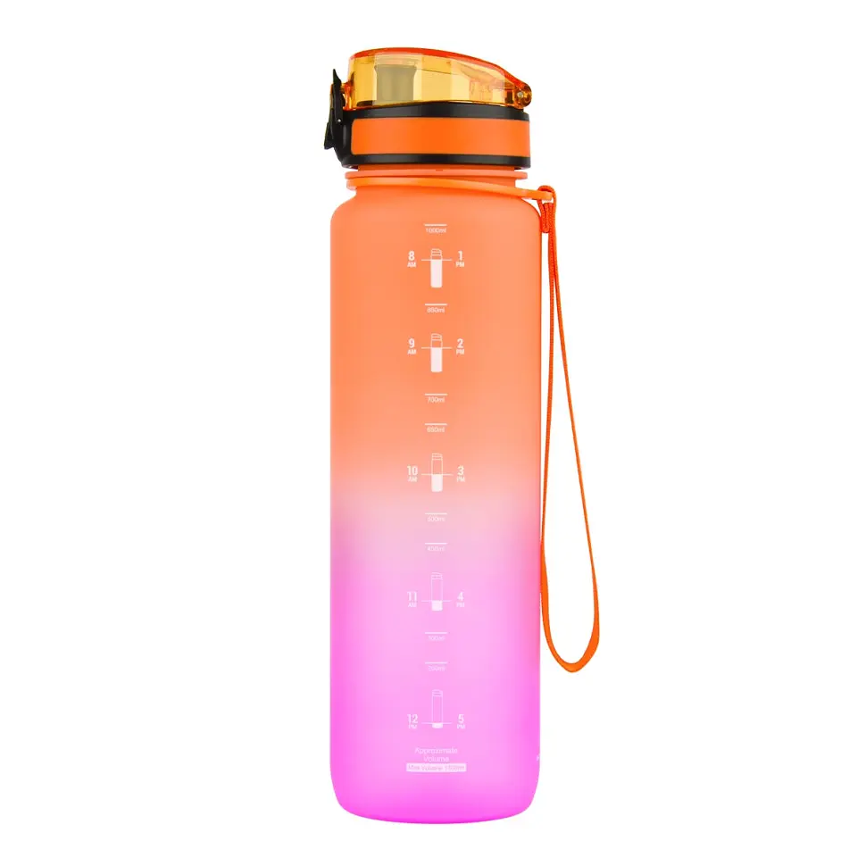 Пляшка для води UZSPACE 3038(Orange-Pink) 1000 мл, помаранчево-рожева - фото 2