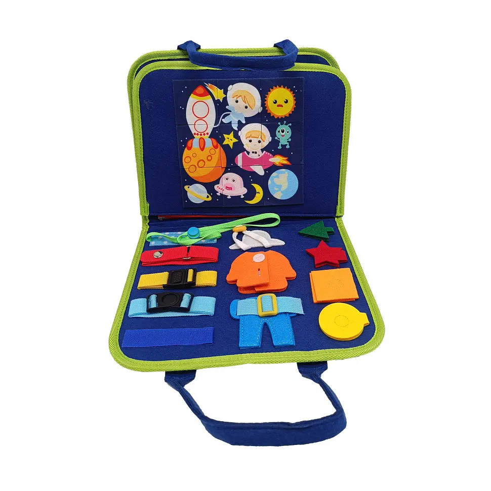 Дитяча розвиваюча сумочка-логіка XX4428 тактильні, розвиваючі вправи, з фетру - фото 3