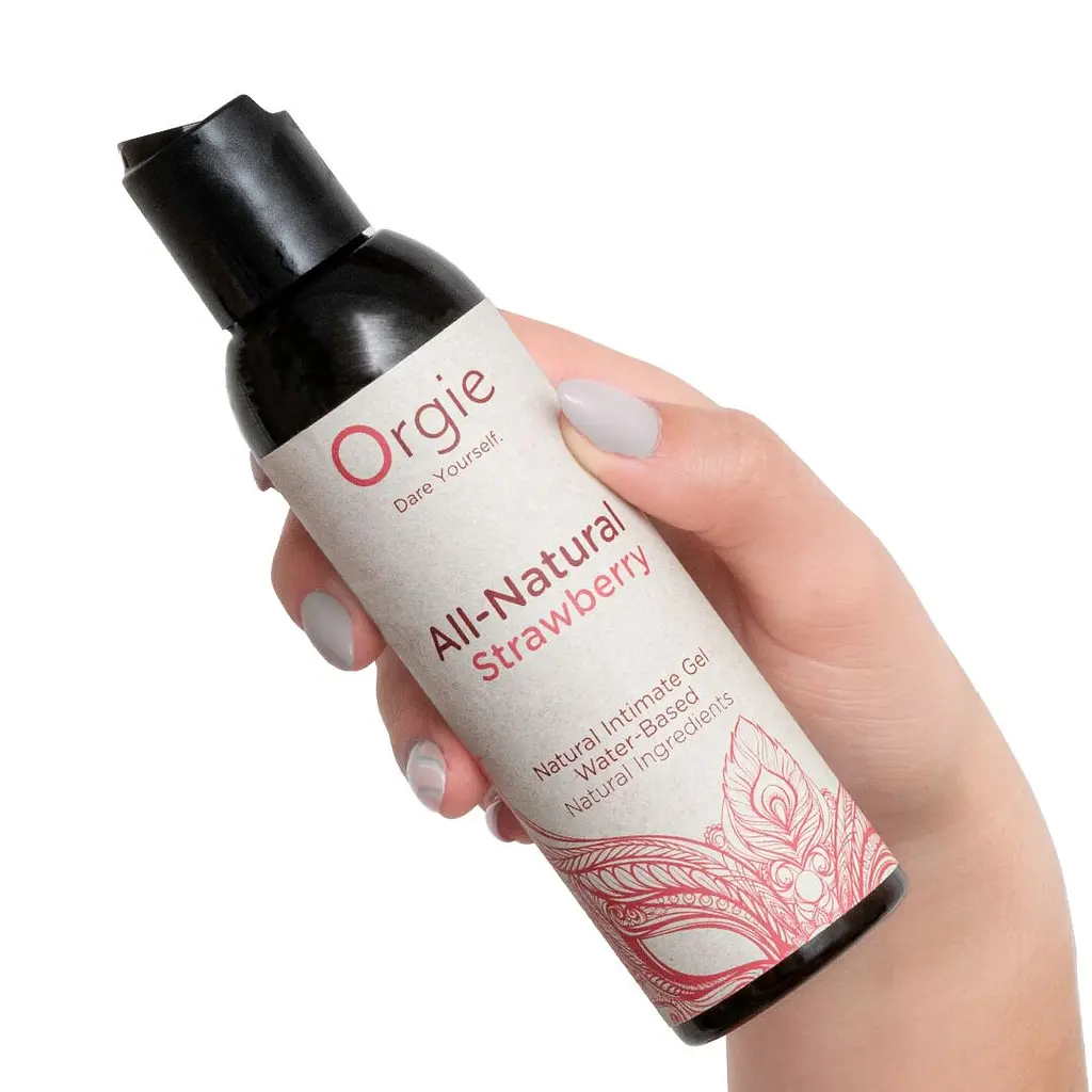 Лубрикант на водній основі Orgie All Natural Strawberry, 150 мл, зі смаком та ароматом полуниці - фото 2