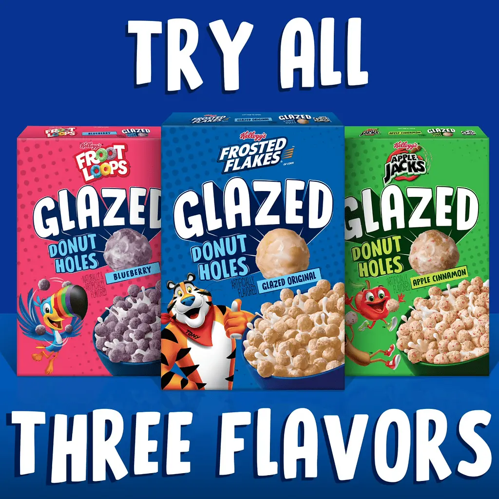 Сухий сніданок Kellogg's Froot Loops Glazed Donut Holes Blueberry Cereal 504г - фото 7