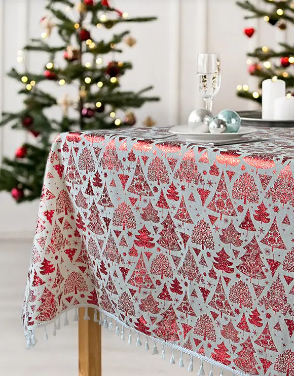 Скатерть Lotus Home - New Year красная 140x180 - фото 6