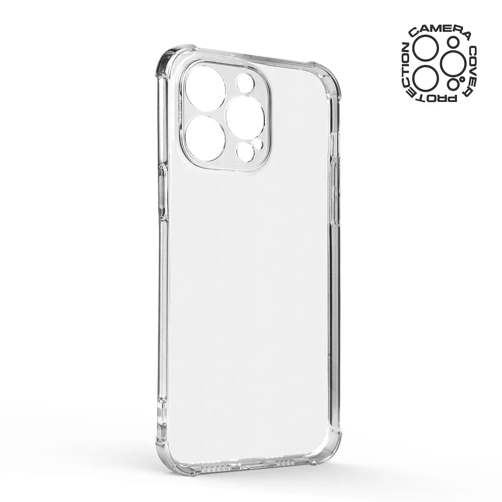 Прозрачный чехол для Apple iPhone 14 Pro Max с защитой камеры и усиленными бортами, тонкий, силиконовый, бесцветный, ударопрочный, противоударный бампер с закрытой камерой, ArmorStandart (ARM65249) - фото 2