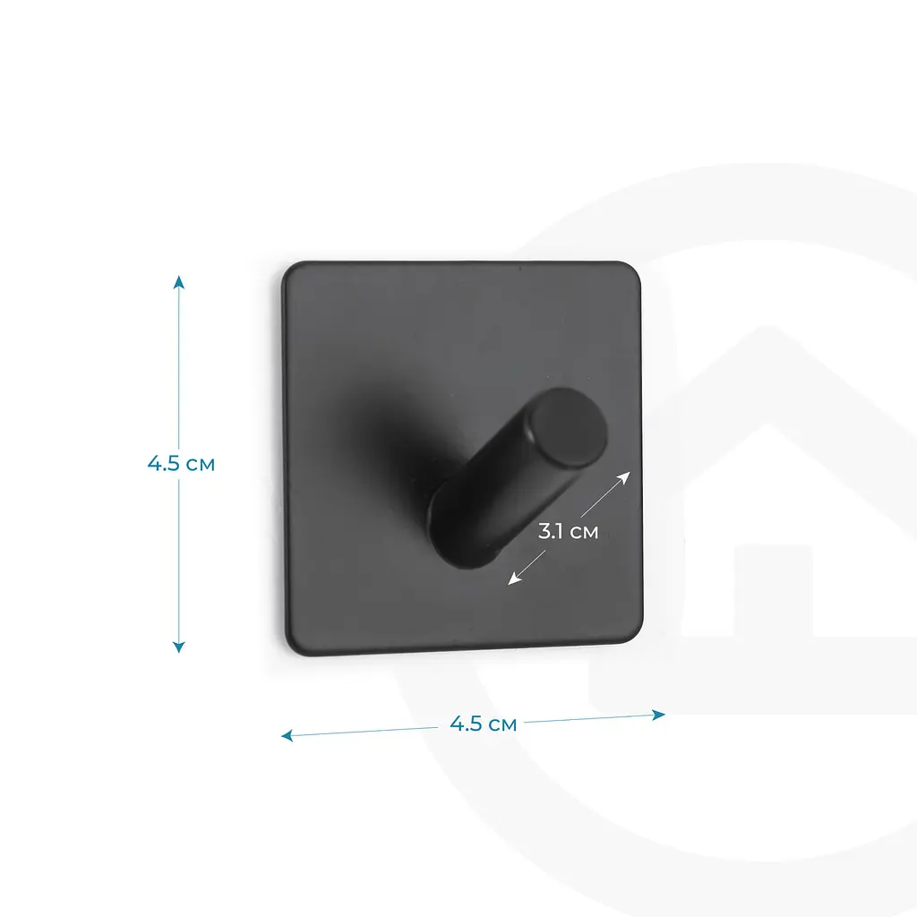 Набір клейких гачків Fabrika Art Black, 2шт. - фото 3