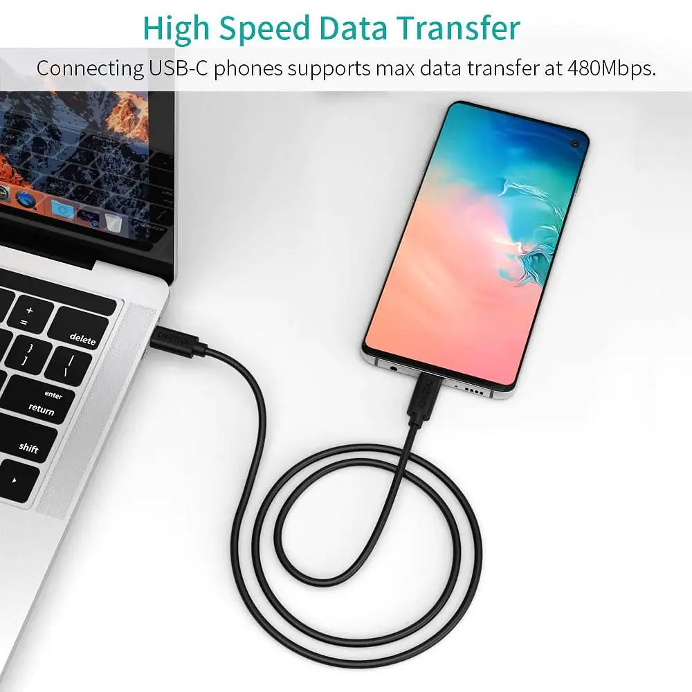 Кабель USB 2.0 Type-C M-M, 3.0 м, (60W) PVC чорний Choetech - фото 5