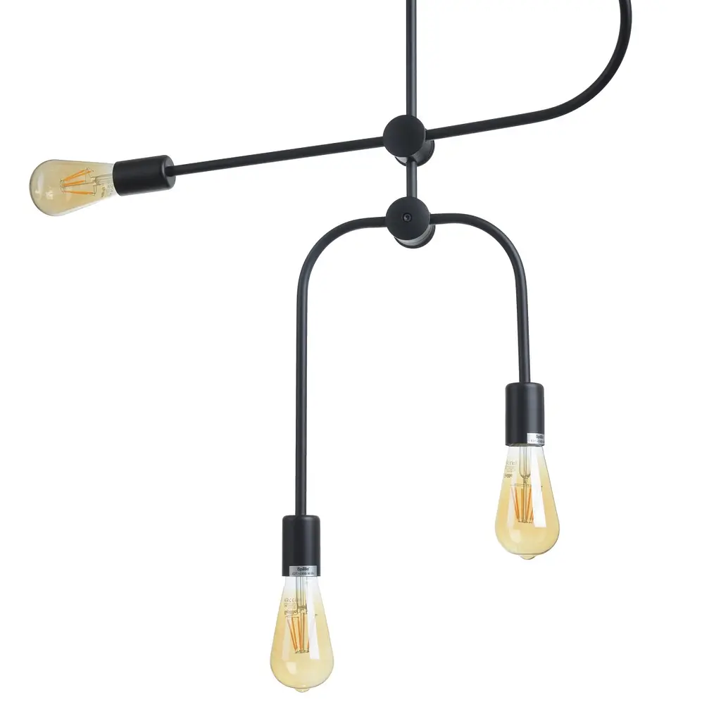 Люстра потолочная Brille Brille E27 60W BK (BL-943C/4) - фото 4