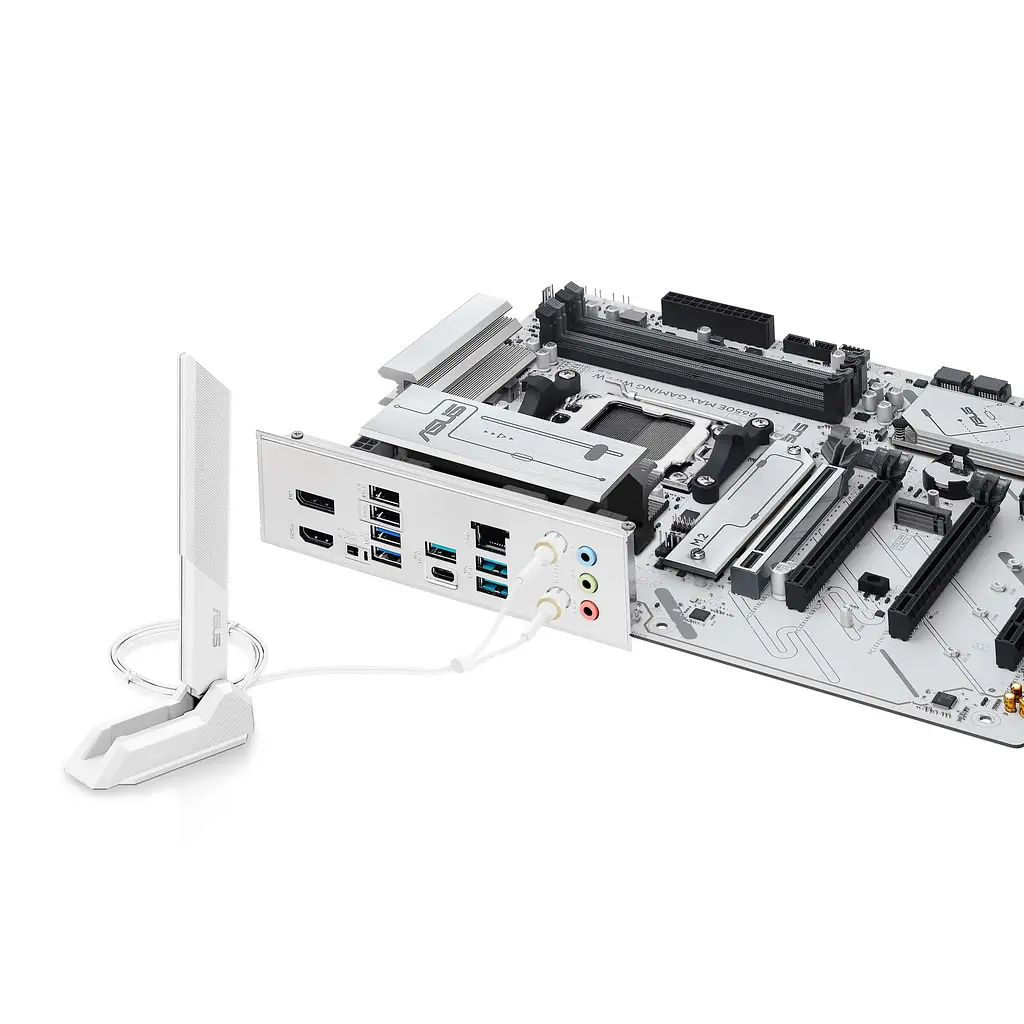 Материнская плата B650E MAX GAMING WIFI W sAM5 B650 4xDDR5 M.2 HDMI DP Wi-Fi BT ATX белый Asus teh0018990 - фото 7