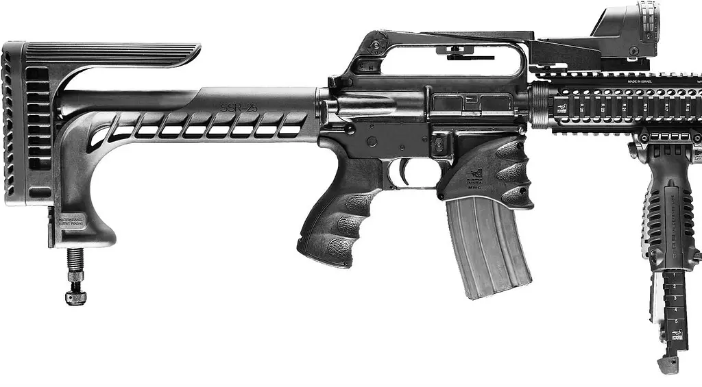 Приклад снайперский Fab Defense для SR 25 / M16A2 черный - фото 2