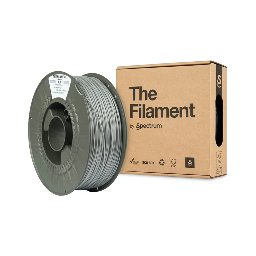 Пластик для 3D-принтера The Filament PLA 1.75 мм 1 кг SILVER ALUMINIUM (TF-24006) - фото 3