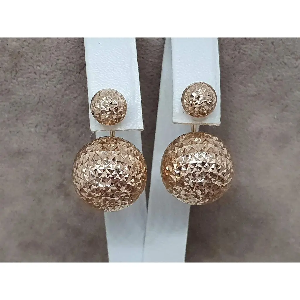 Золоті сережки Favoritum з алмазною гранню. 210336_15_А - фото 3