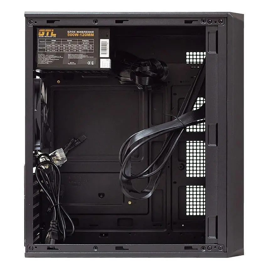 Корпус GTL 3804N1-U3C Black БЖ 500W (GTL3804N1-U3C-500) 500 Вт - фото 3