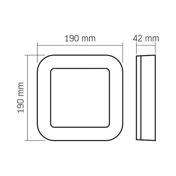 LED світильник ART IP65 квадратний VIDEX 15W 5000K Black - фото 6