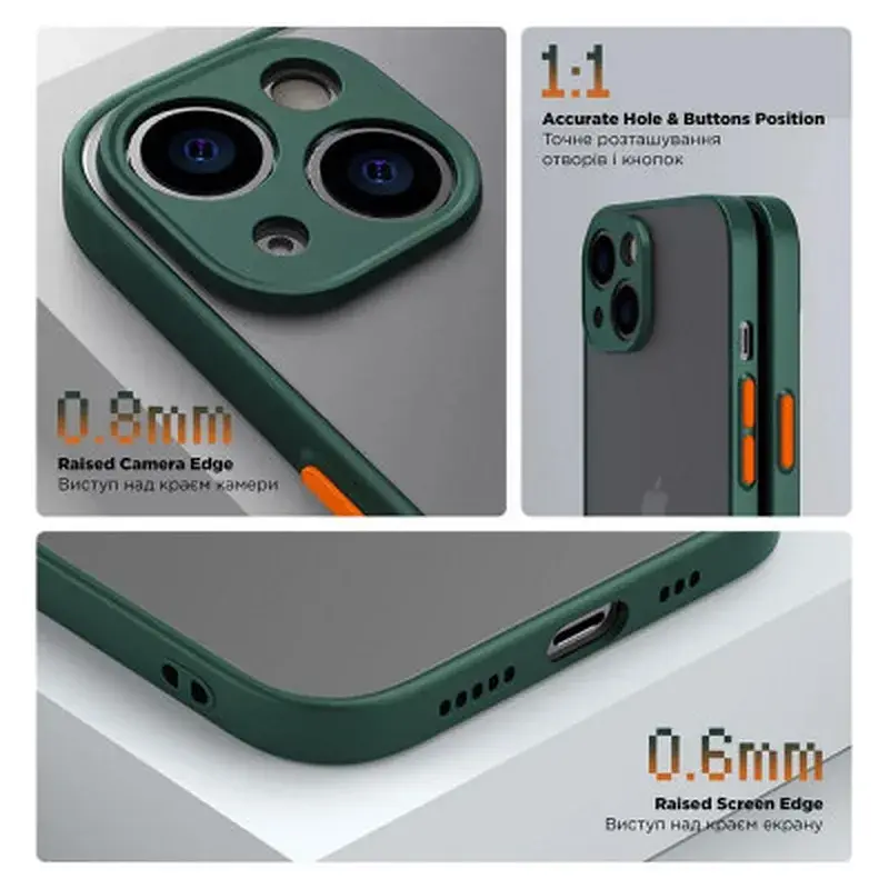 Чохол до мобільного телефона Armorstandart Frosted Matte Realme C51/C53 Dark Green (ARM72389) - фото 3