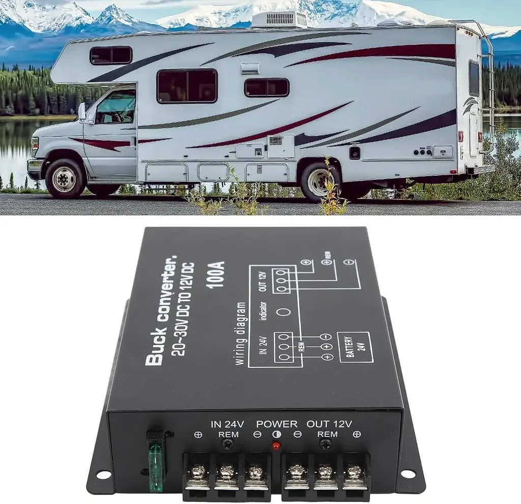 Преобразователь напряжения автомобильный DC24-12 100A - фото 4