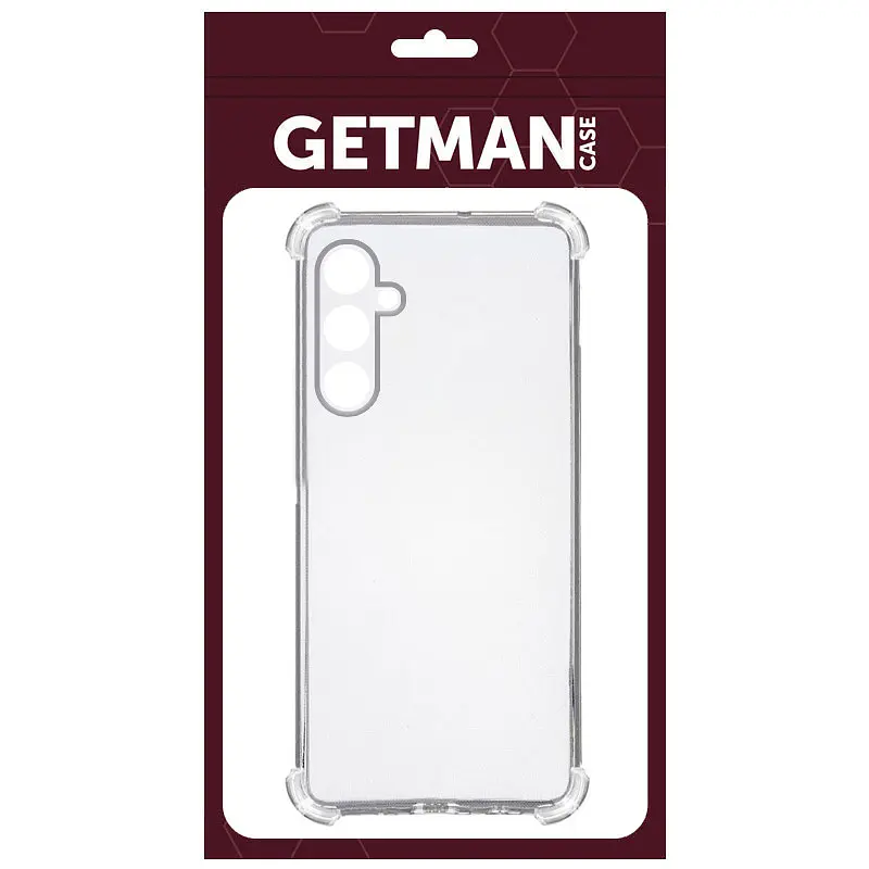 TPU чохол GETMAN Ease logo посилені кути Full Camera для Samsung Galaxy M14 5G Безбарвний (прозорий) - фото 4