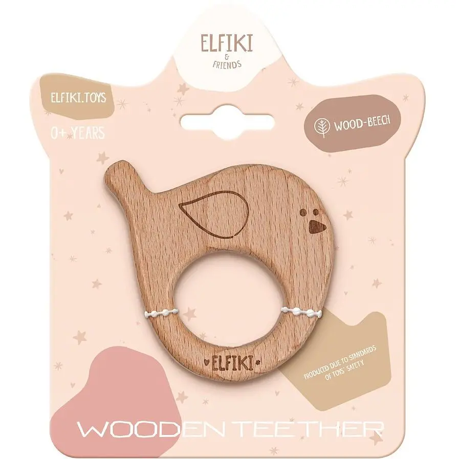 Грызунец деревянный Elfiki and friends Птичка Пипо (ИГ-0130) - фото 2