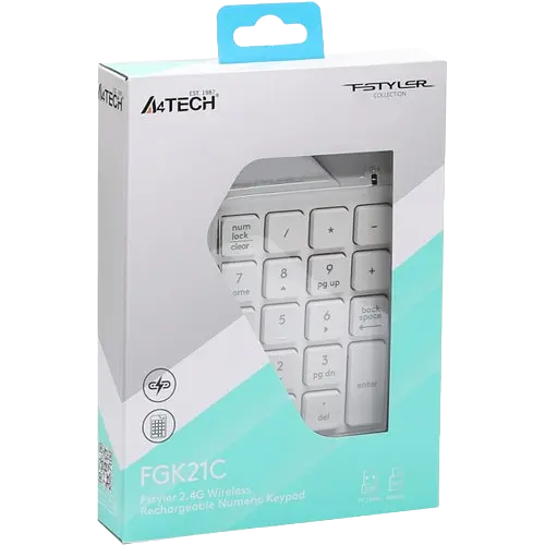 Цифровий блок A4Tech Fstyler FGK21C White - фото 2