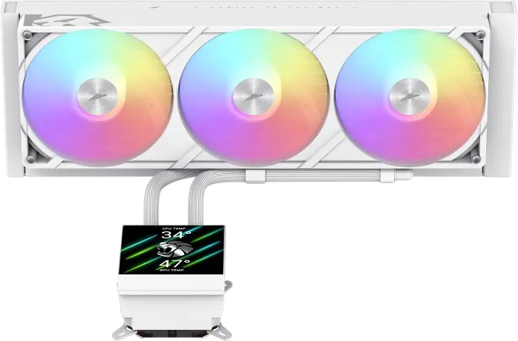 Водяне охолодження Gamemax Glacier 360 LCD ARGB White - фото 3