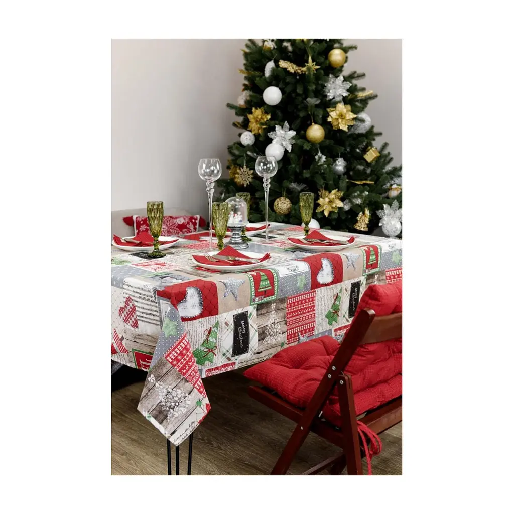 Скатертина Прованс Merry Christmas 120x132 см (4823093451414) - фото 2