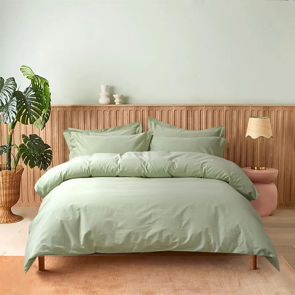 Постельное белье Lotus Home - Rebeca фисташковый семейный - фото 2