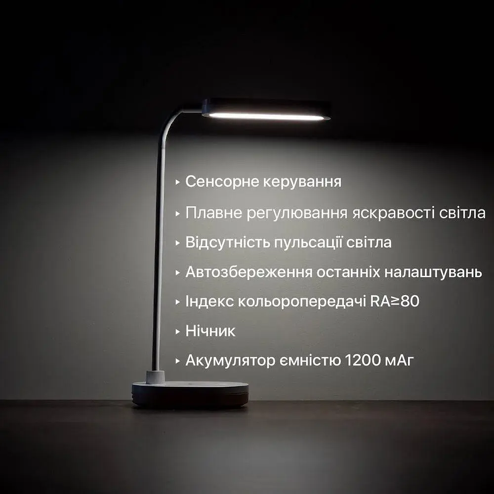 Настільна лампа з акумулятором LED LINERA 5W 4200К біла Violux ( 540005 ) - фото 7