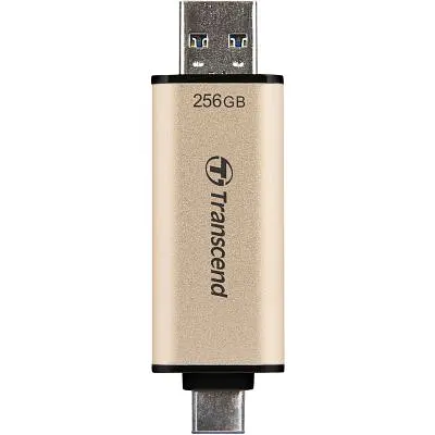 USB флеш накопичувач Transcend 256GB JetFlash 930 Gold-Black USB 3.2/Type-C (TS256GJF930C) - фото 5