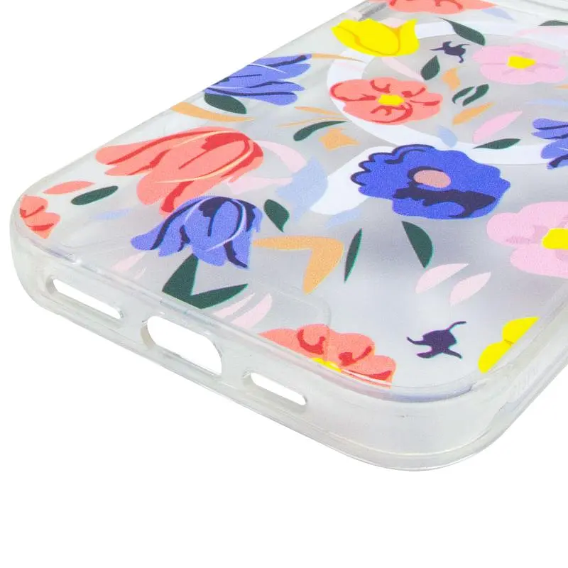 TPU+PC чохол Clear Garden with MagSafe для Apple iPhone 17 Pro (6.3) Tropical Art - фото 5