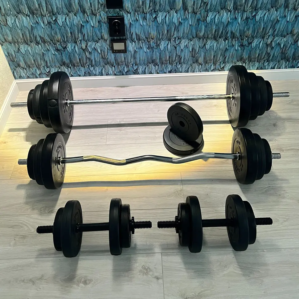 Лава для жиму RN-Sport TREX 1020 4 грифа 75 кг дисків - фото 2