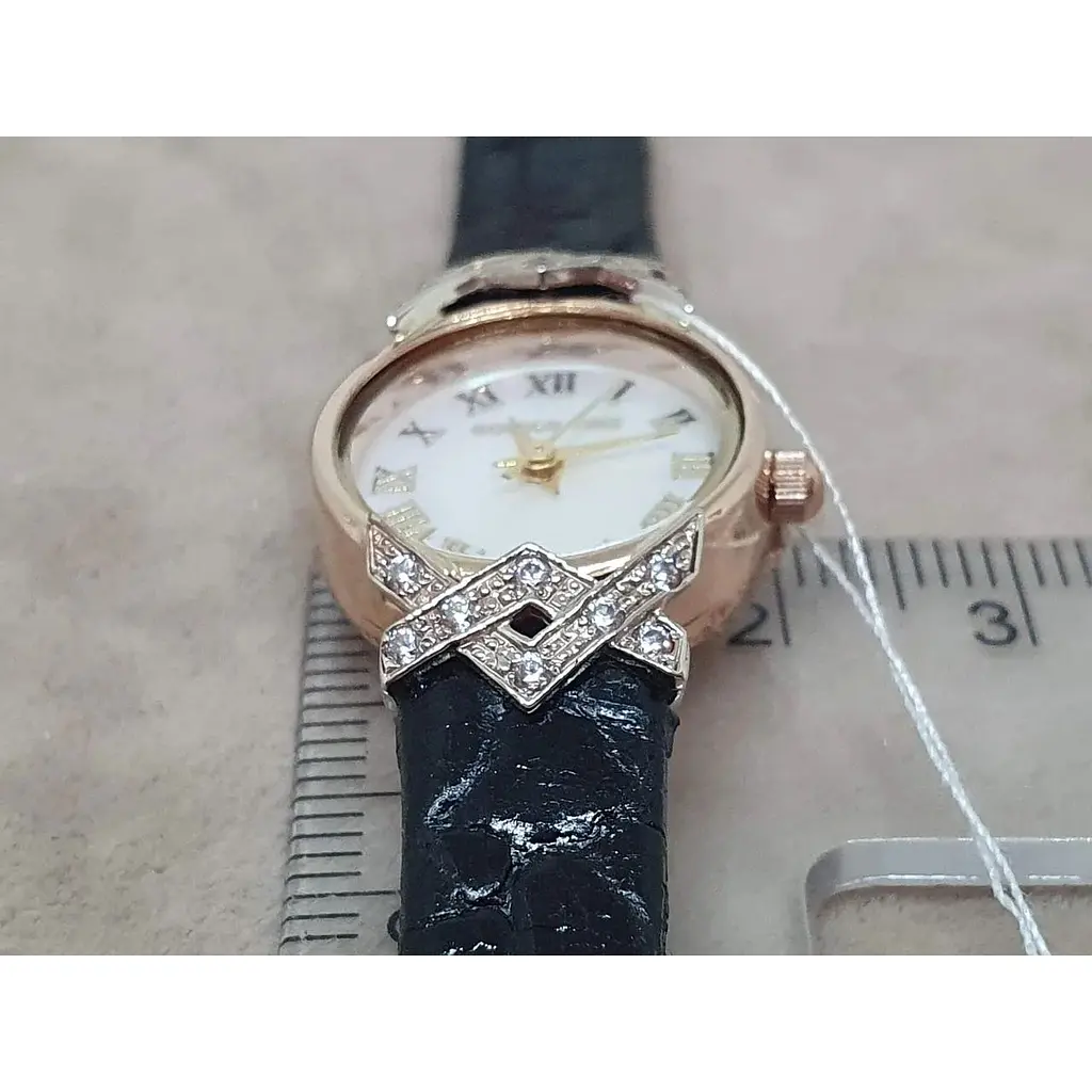 Золотые часы Golden Time кварцевые. Ч27РБ Черный - фото 4