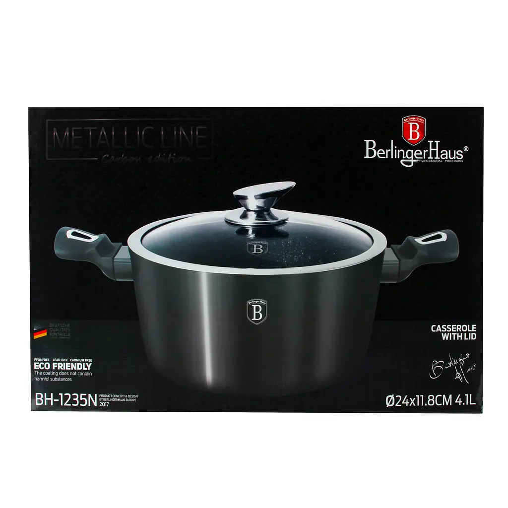 Каструля з кришкою Berlinger Haus Carbon Metallic Line, 4,1 л (BH 1235N) - фото 2