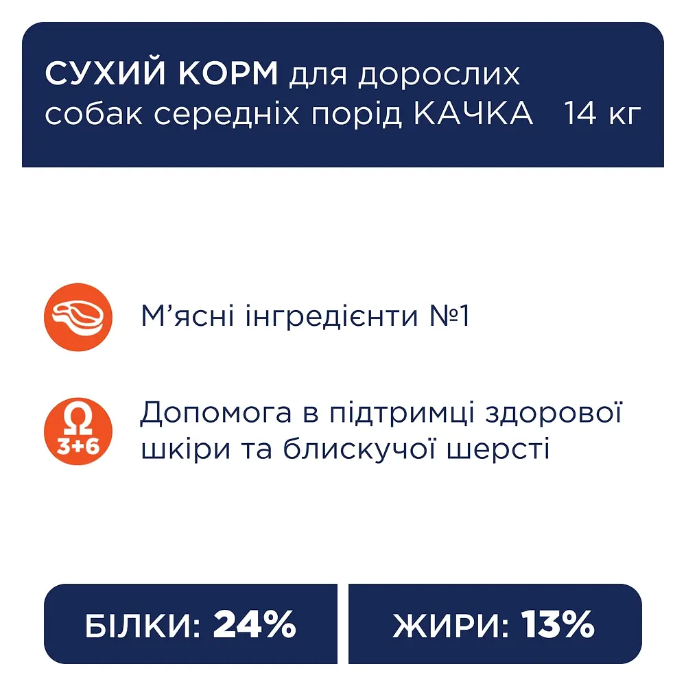Сухой корм Club 4 Paws Premium Club для взрослых собак средних пород, с уткой 14 кг - фото 4