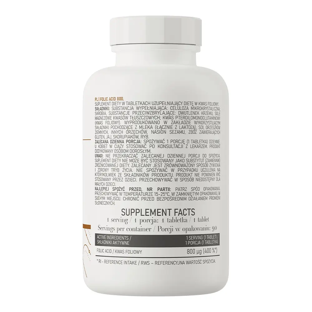 Вітаміни та мінерали OstroVit Folic Acid, 90 таблеток - фото 2