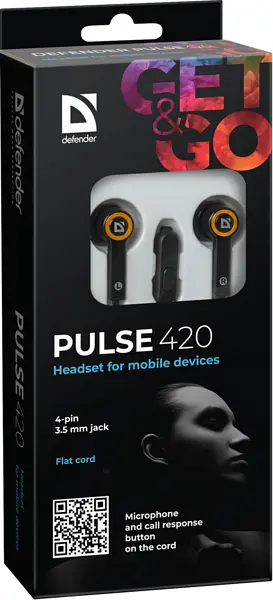 Гарнитура Defender Pulse 420 Orange (63420) - фото 3