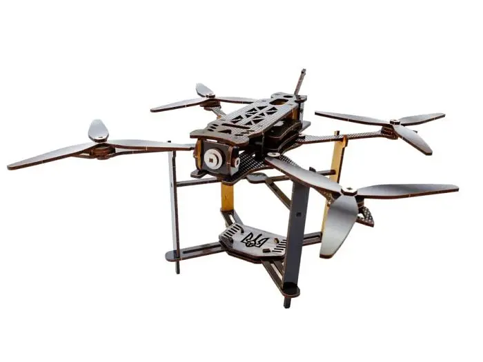 Дерев'яний 3D конструктор FPV Дрон, Puzzleоk (Puz-00923), 95 дет. - фото 5