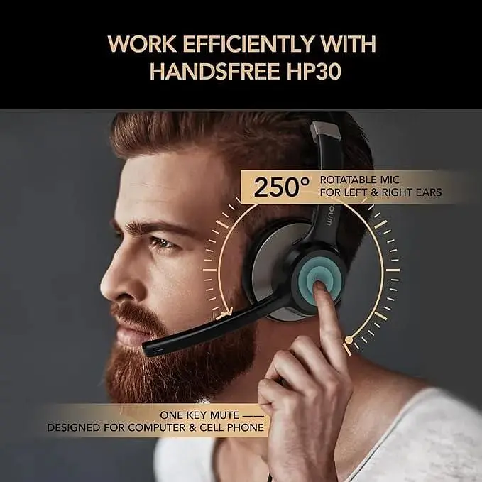 Бездротова гарнітура Nuroum HP30 з мікрофоном - фото 3