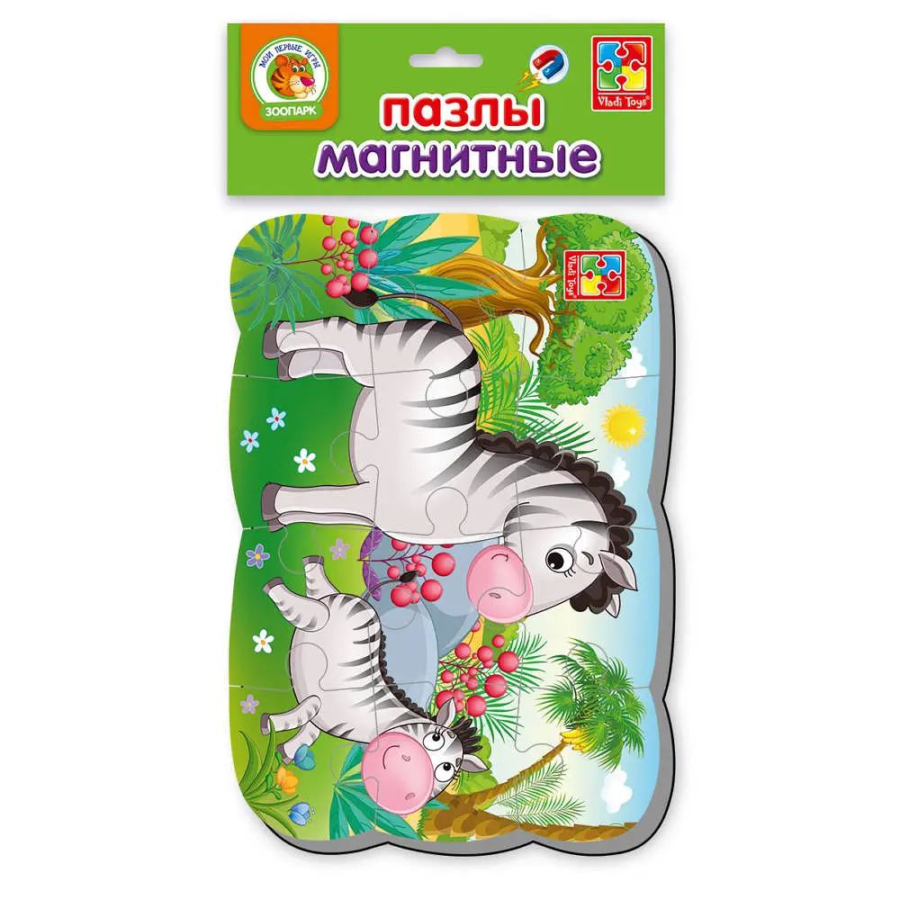 Пазли на магніті Vladi Toys Зебри, укр. мова, 12 елементів (VT3205-75) - фото 3