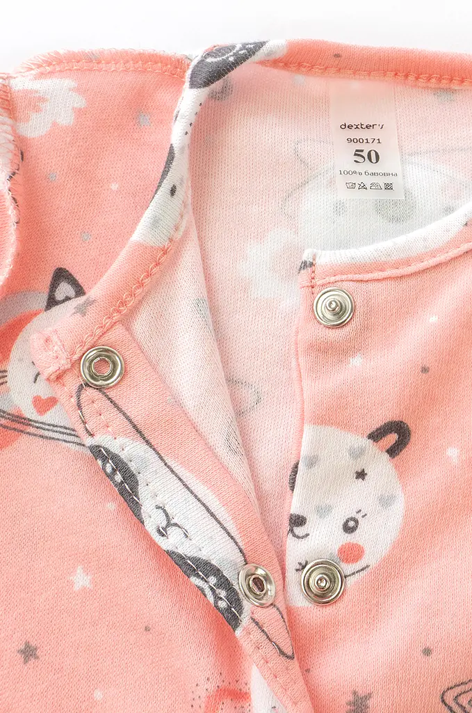 Натільний комбінезон зі швами назовні для новонародженої Pink Panda - фото 2