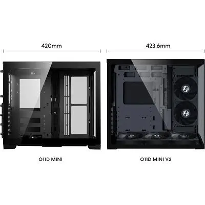 Корпус для ПК Lian Li O11 Dynamic Mini V2, Black (G99.O11DMIV2X.00) - фото 9