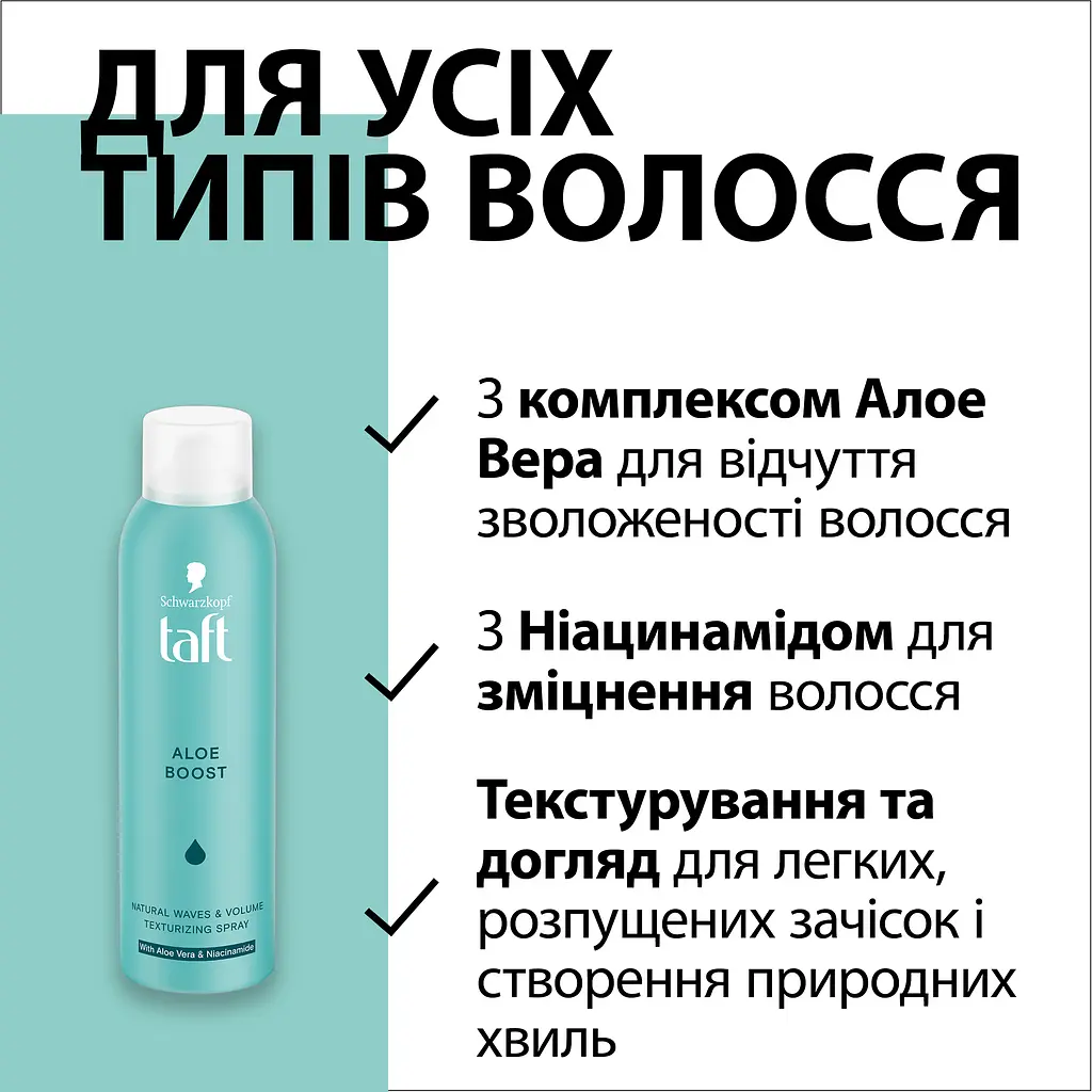Текстурирующий спрей для волос Taft Aloe Boost 150 мл - фото 3