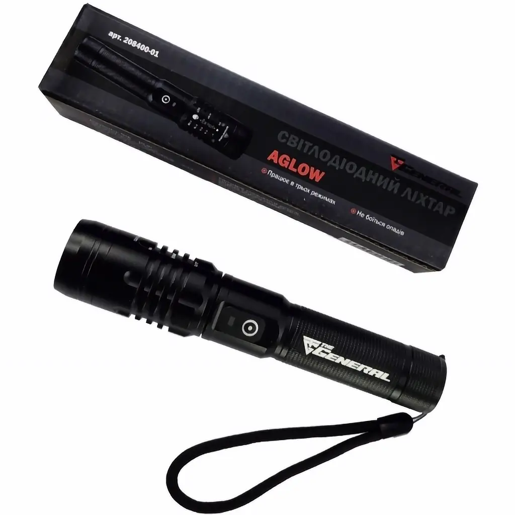 Ліхтарик акумуляторний TheGeneral Aglow 1800mAh 10W чорний - фото 4